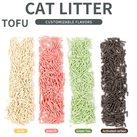 Natural Tofu cat Litter Tofu Cat Litter Flushable Cat Litter 100 Wholesale Price and high quality