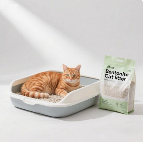 Easy Clumping Flushable 100 Natural Bentonite Cat Litter Sand long last odor control Lemon fragrance type